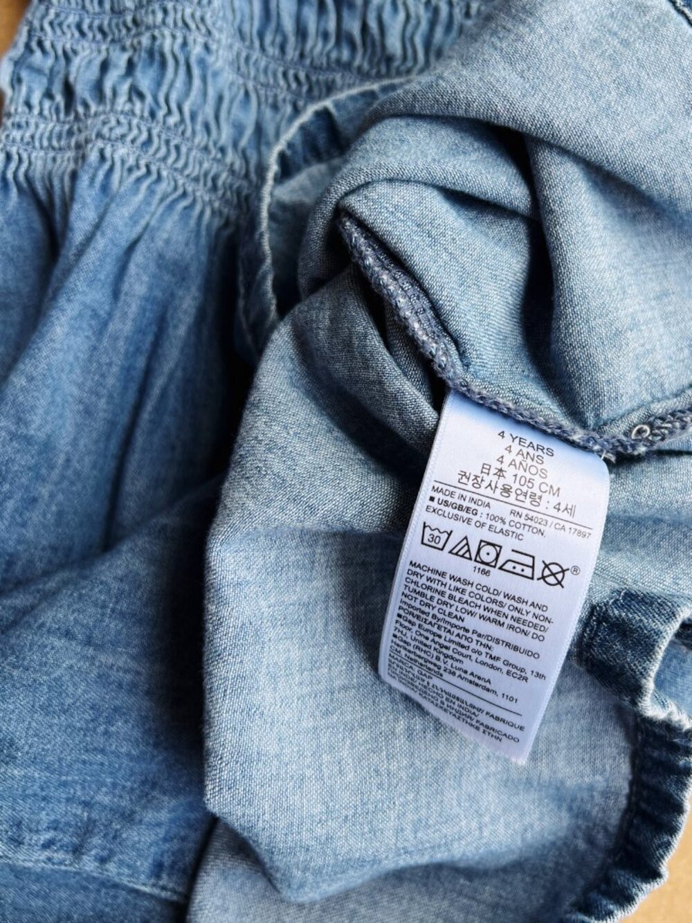 SOLD Size 4 Cottagecore Spring Dress Bundle • Denim + Cotton • OshKosh & Carter - Picture 8 of 10